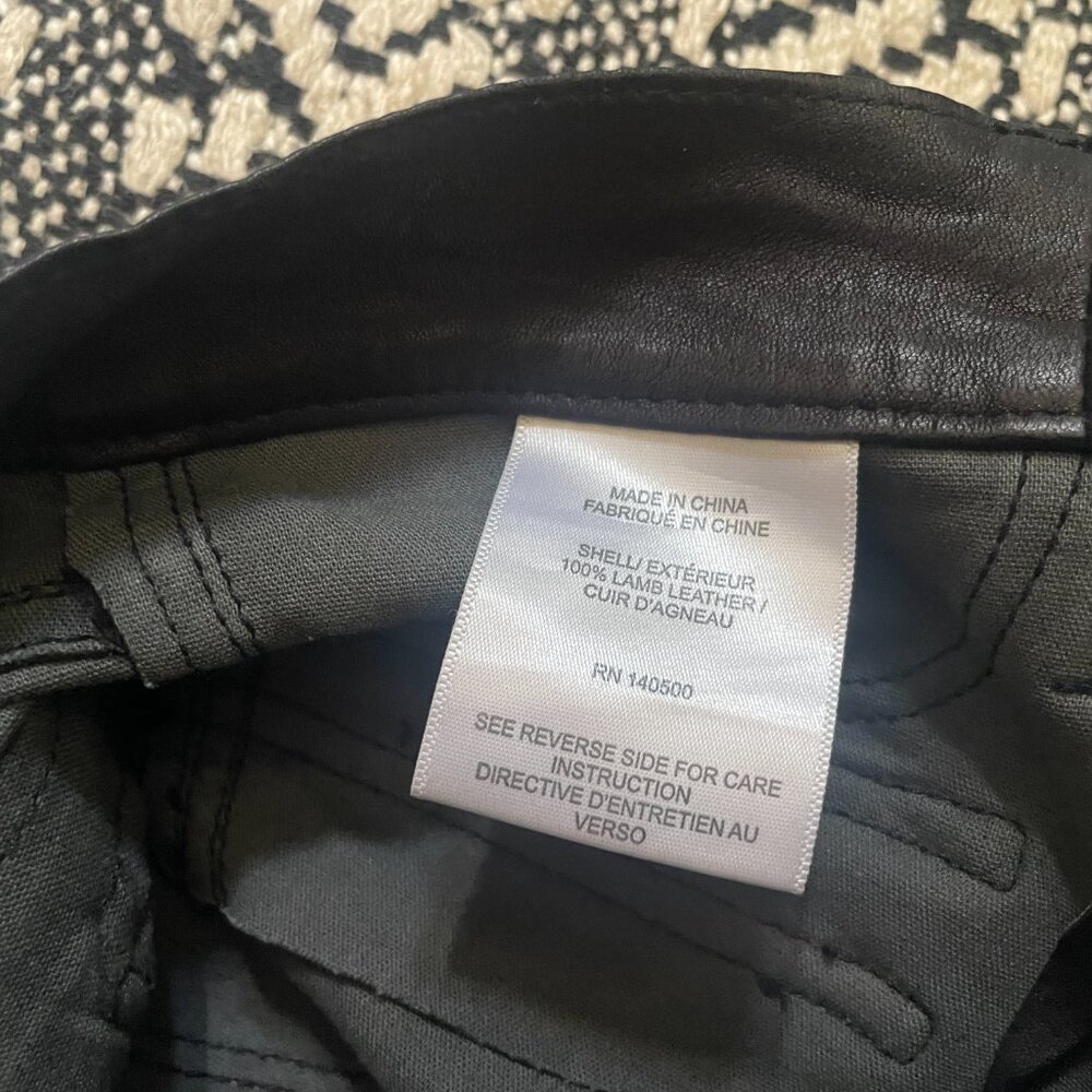 New RtA Black Lamb Leather Zip-Around Designer Pants NWOT Size 25 - Picture 6 of 13